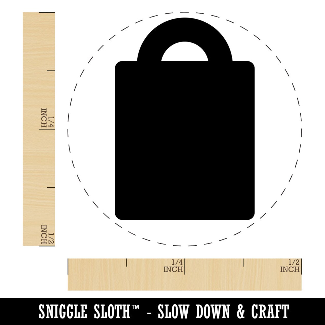 Grocery Tote Bag Purse Solid Self-Inking Rubber Stamp for Stamping Crafting Planners